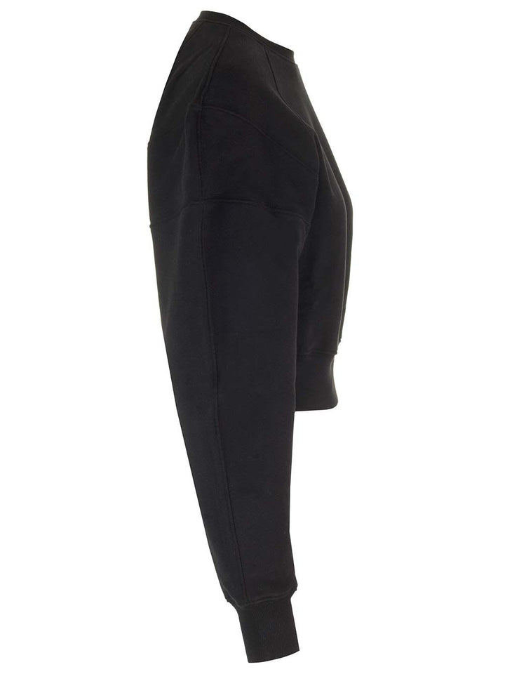 Cropped Sweatshirt Knitwear Black