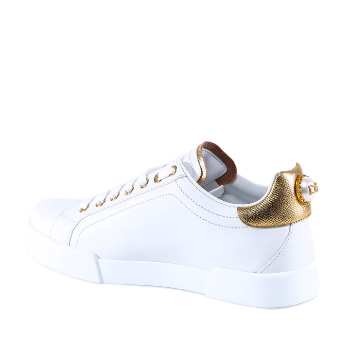 White-gold Portofino Sneakers