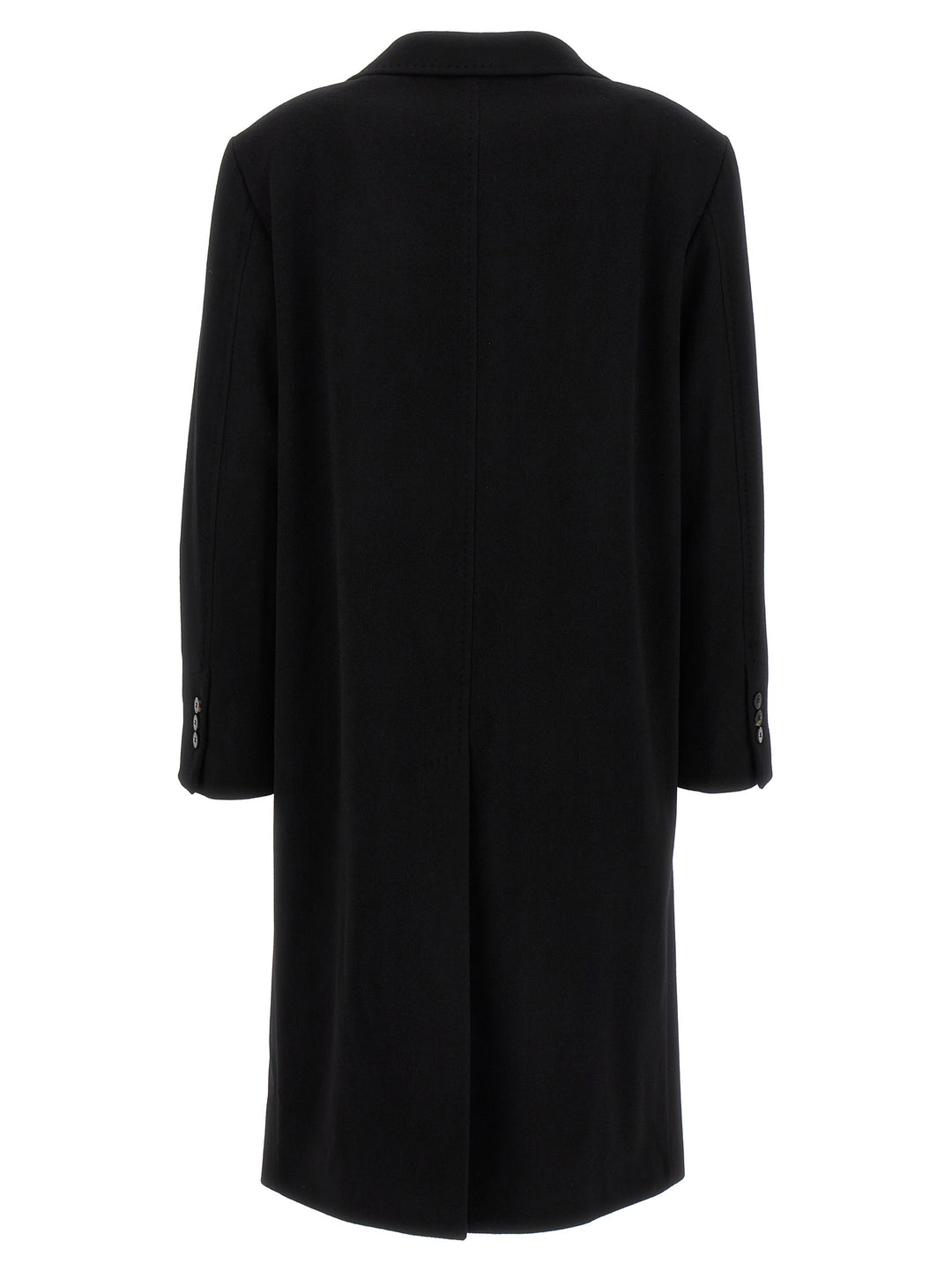 Single-Breasted Wool Coat Coats, Trench Coats Black