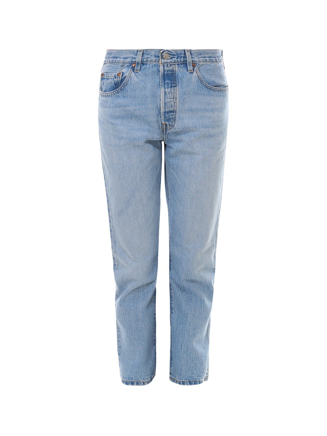 Cotton jeans with back logo patch