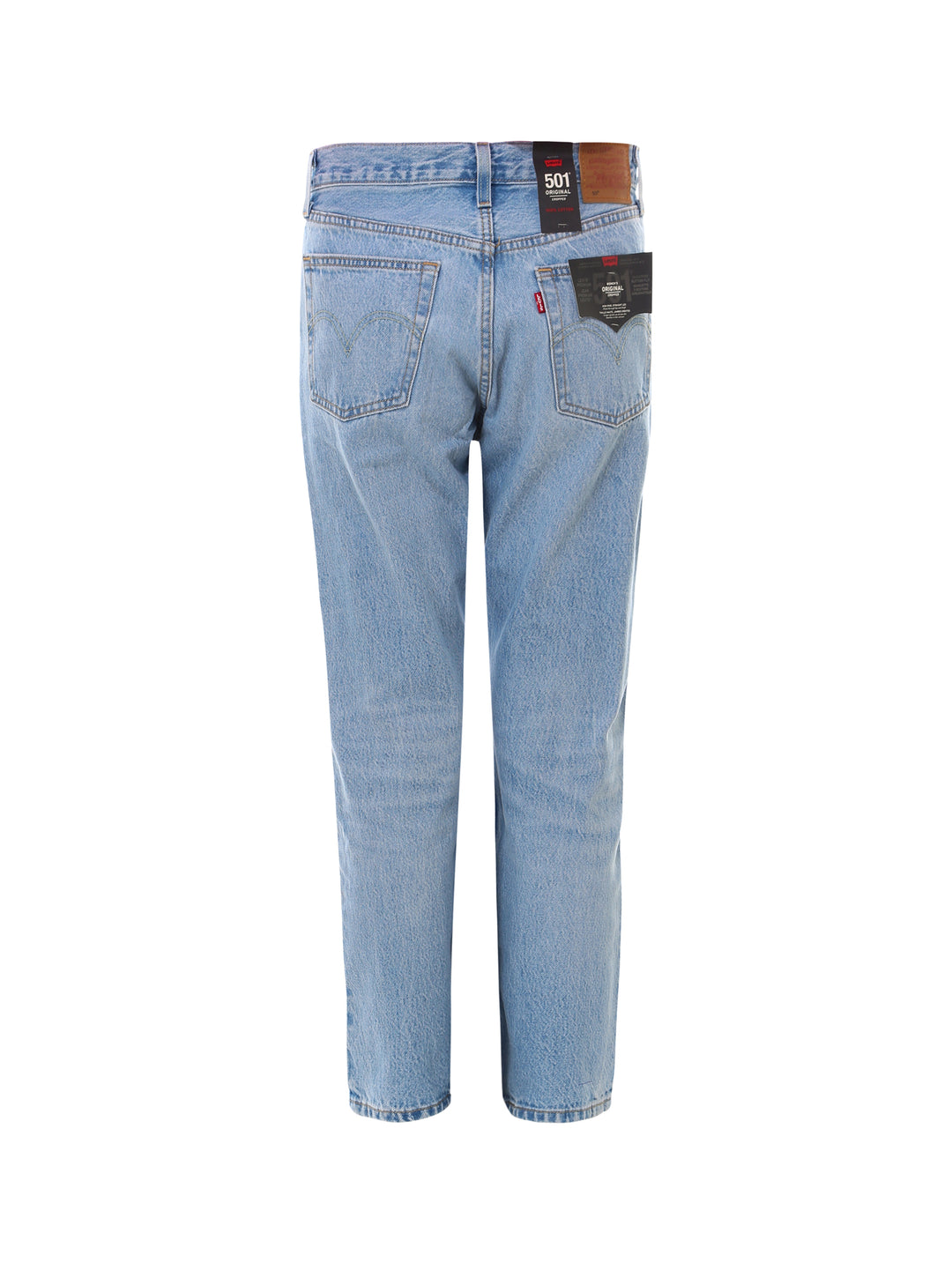 Cotton jeans with back logo patch