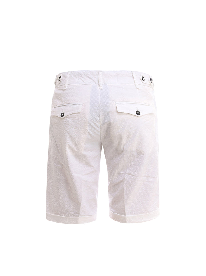 Stretch cotton bermuda shorts