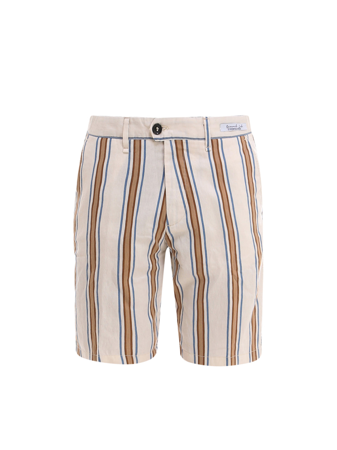 Striped fabric bermuda shorts