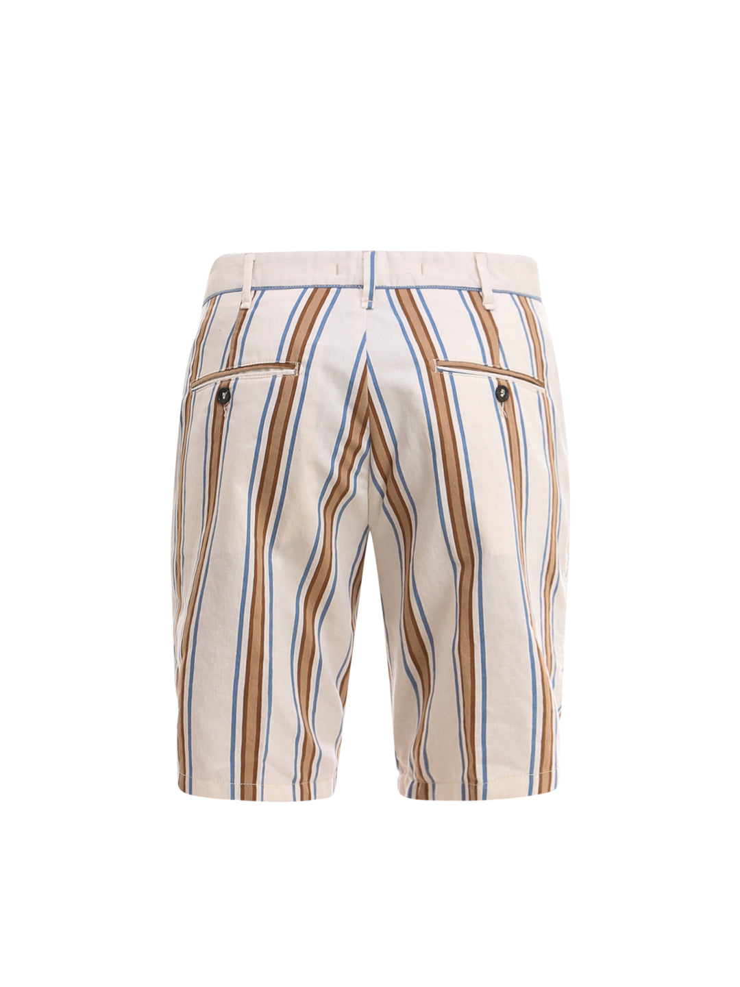 Striped fabric bermuda shorts