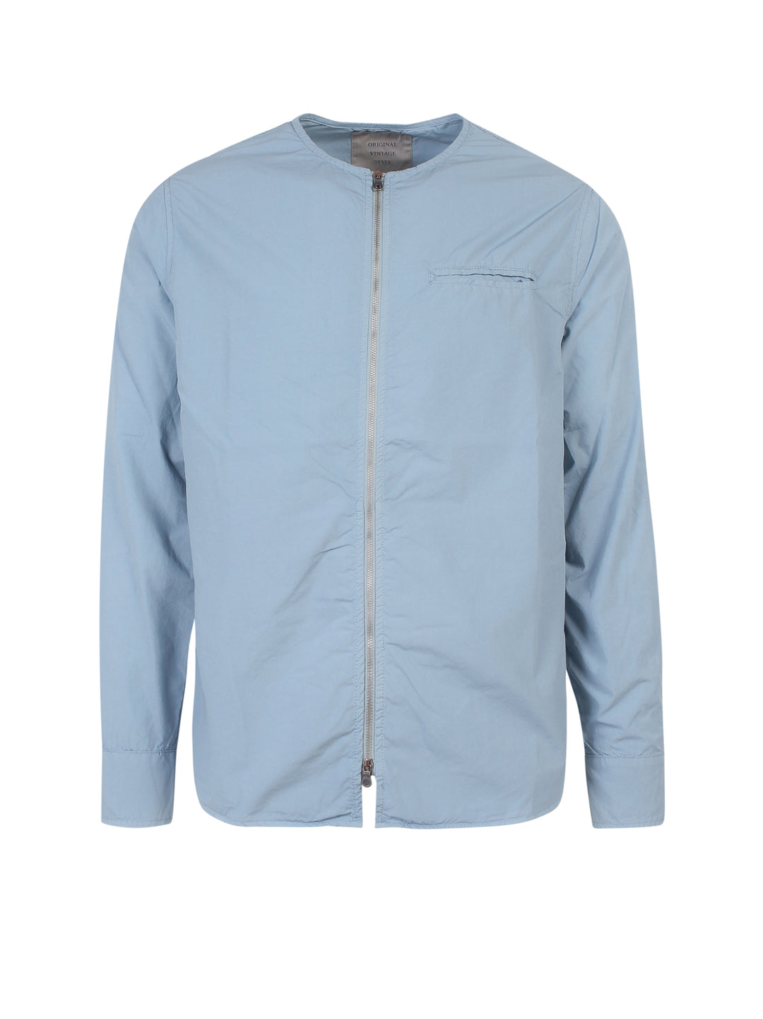 Cotton blend jacket with zip closure