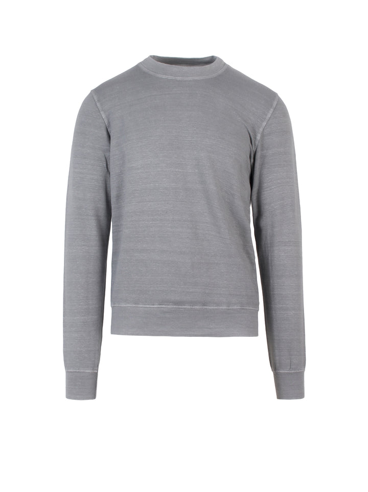 Stretch linen and cotton sweatshirt