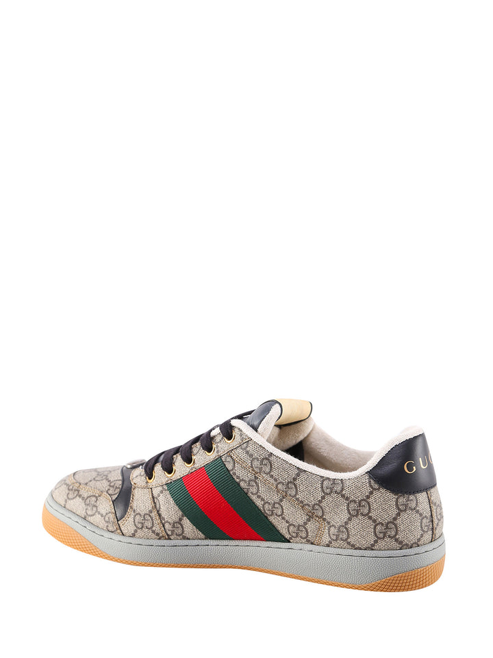 Screener GG Supreme Fabric and leather sneakers