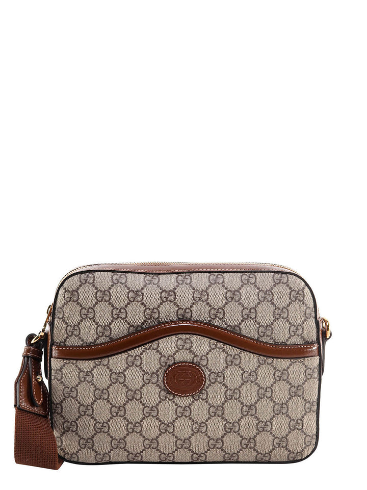 Shoulder bag with GG Supreme motif and leather profiles