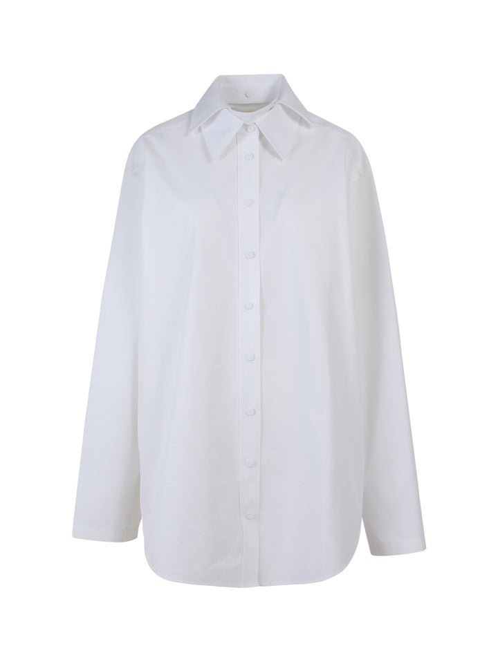 Cotton shirt with double collar