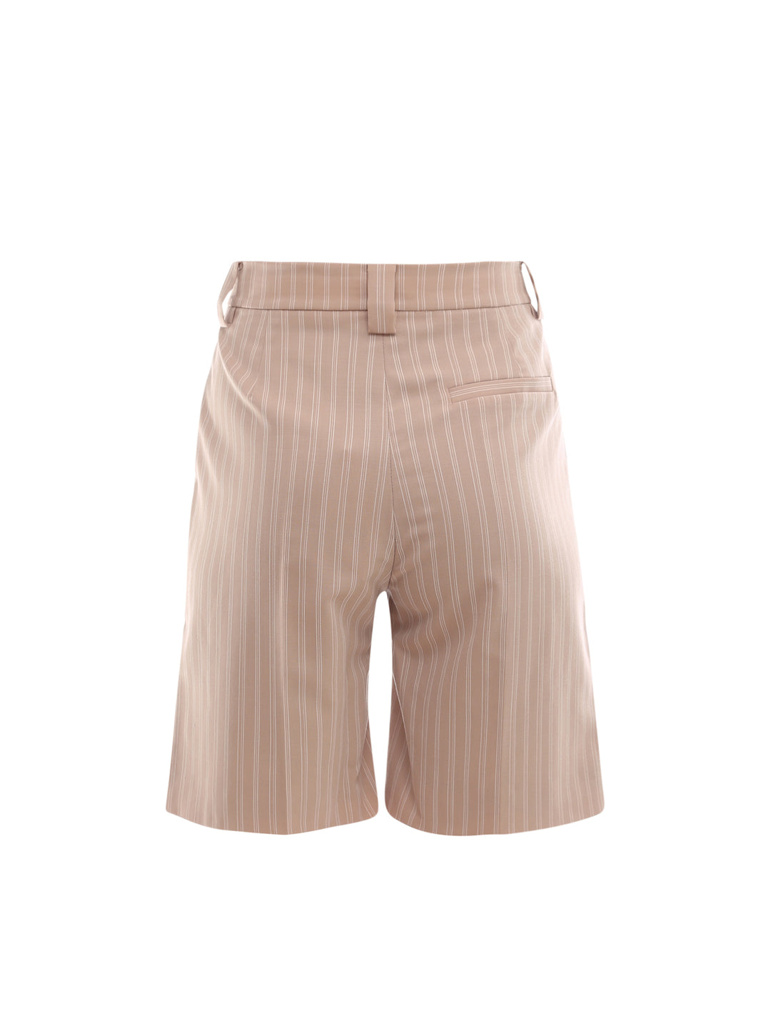 Wool blend bermuda shorts with striped motif