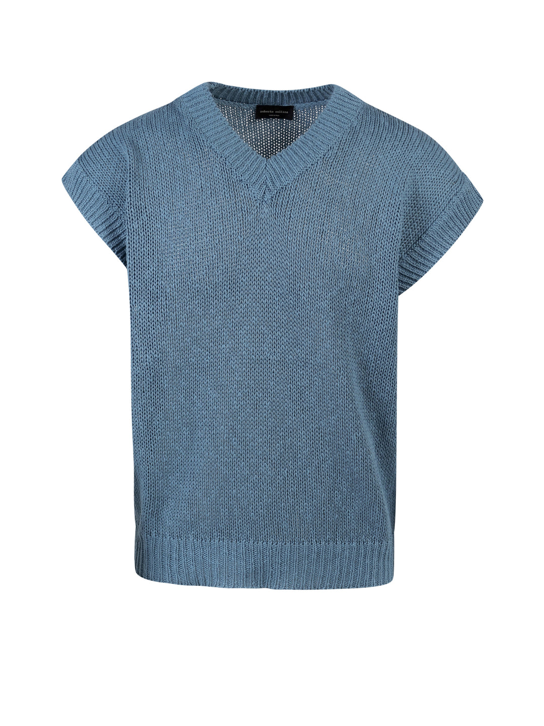 Ribbed cotton and linen sweater