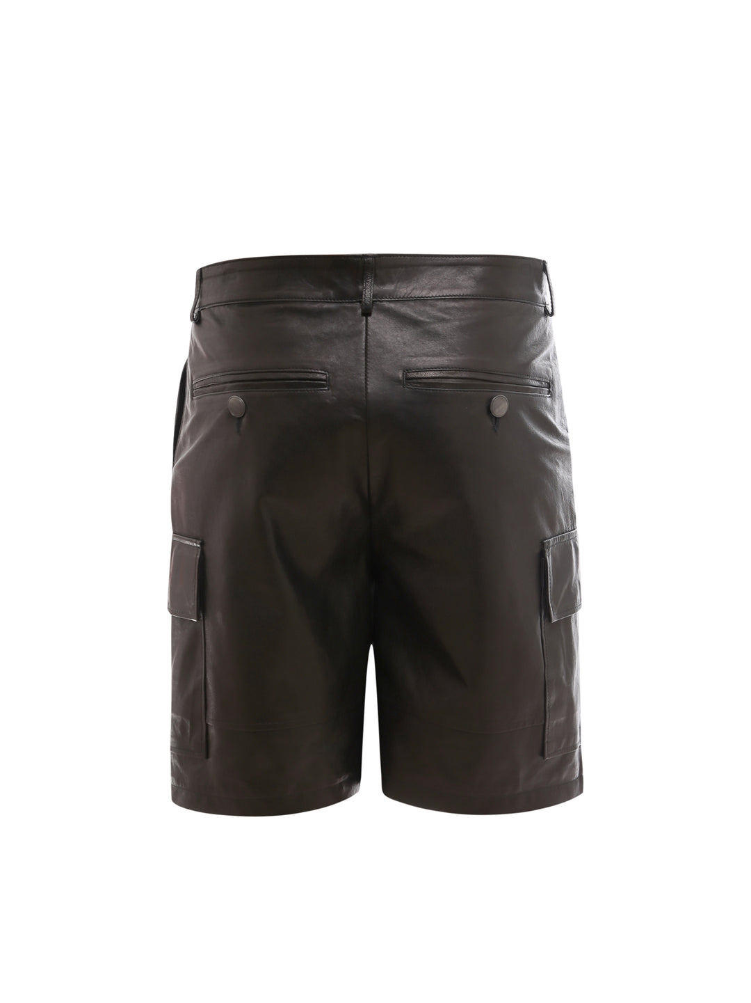 Leather bermuda shorts