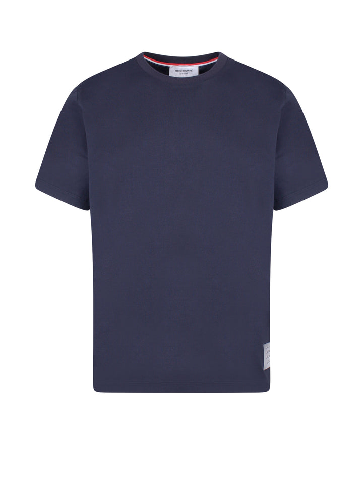 Cotton t-shirt with logo patch