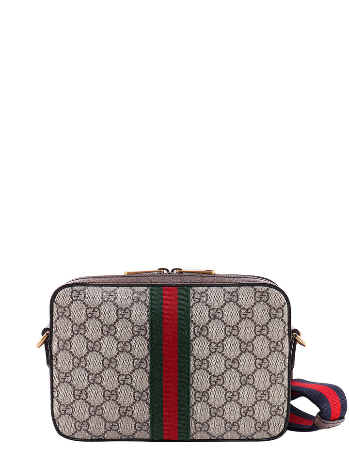 GG Supreme Fabric shoulder bag with leather profiles