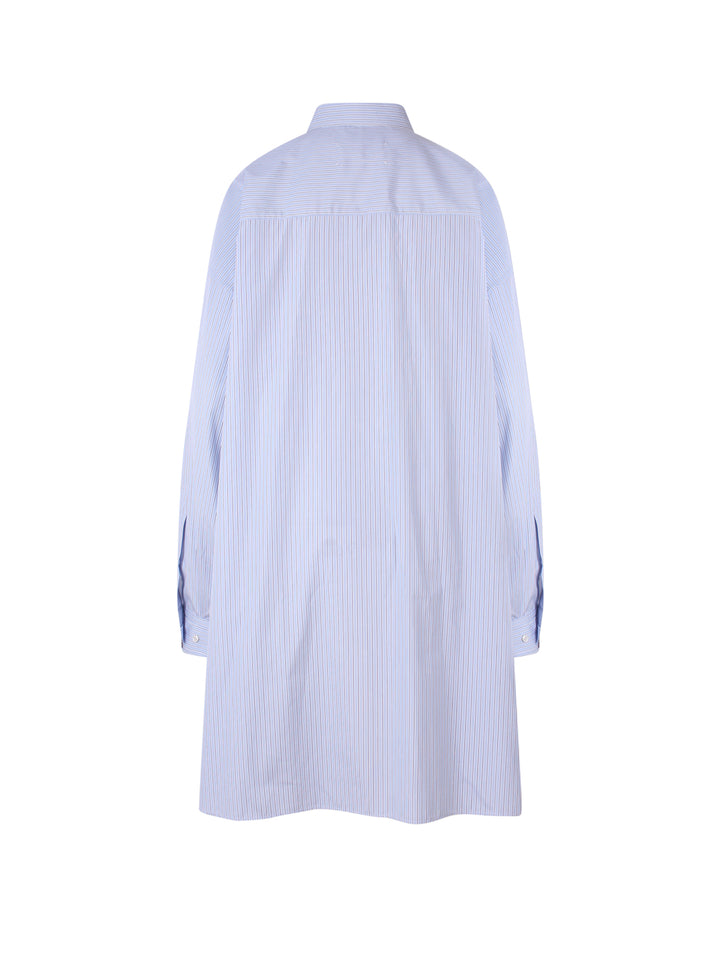 Oversize striped cotton shirt