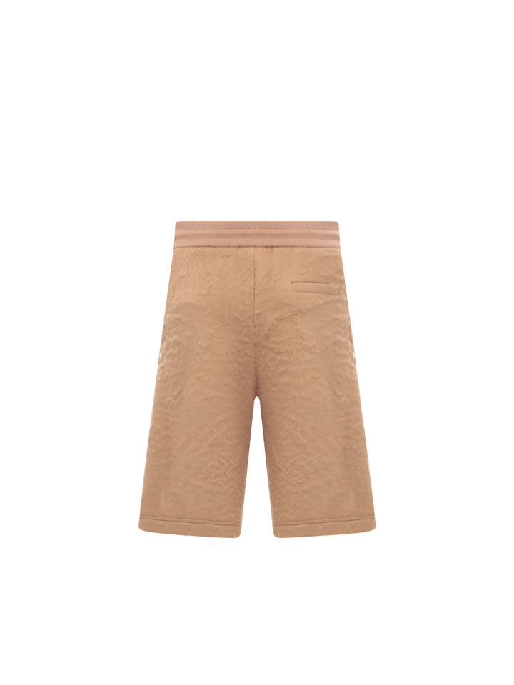 Cotton blend bermuda shorts with logo embroidery