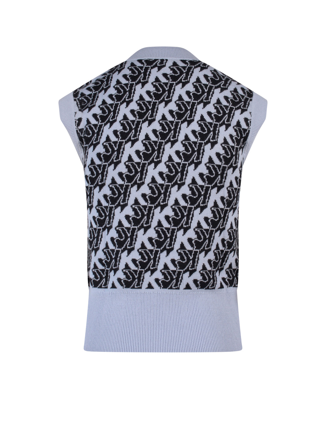 Wool vest with all-over monogram