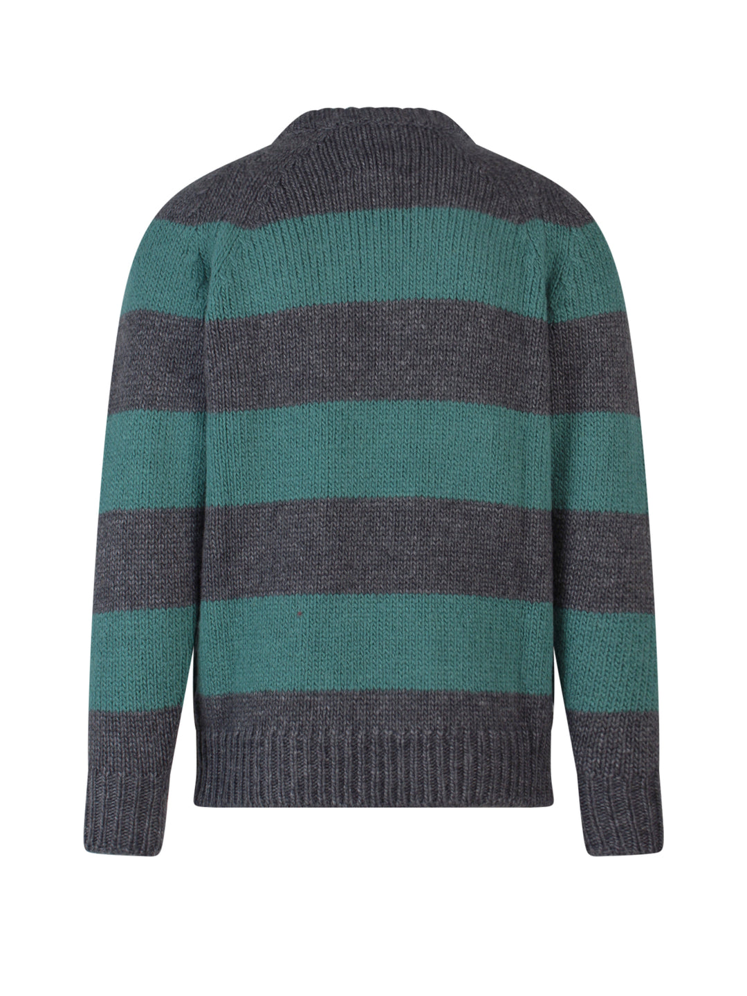 Wool blend sweater with striped motif