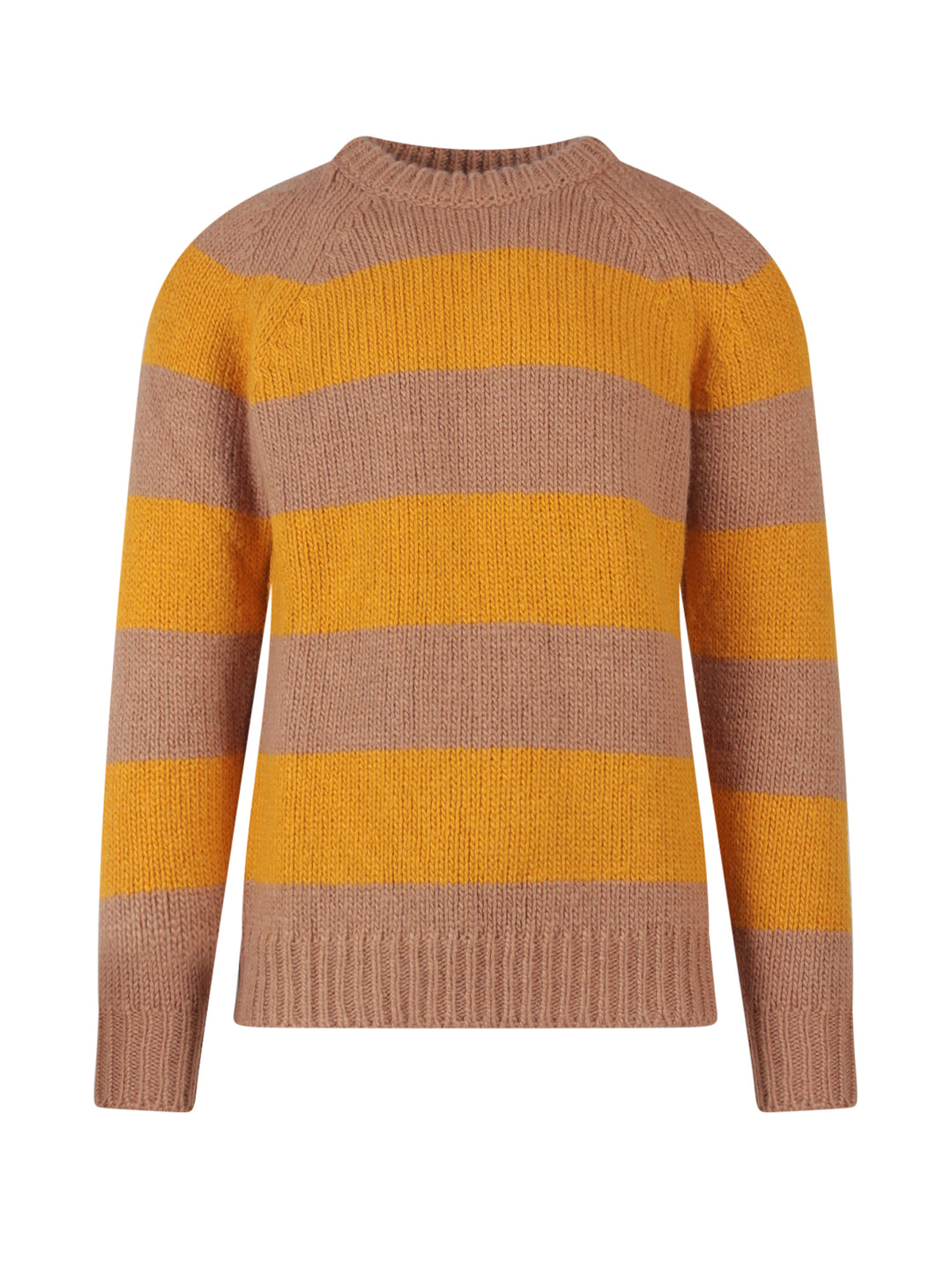 Wool blend sweater with striped motif