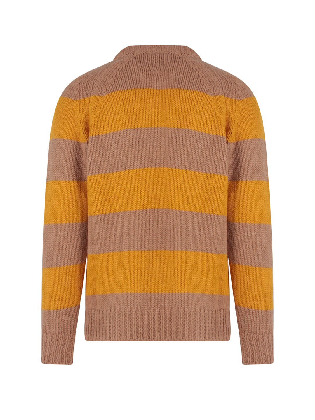 Wool blend sweater with striped motif