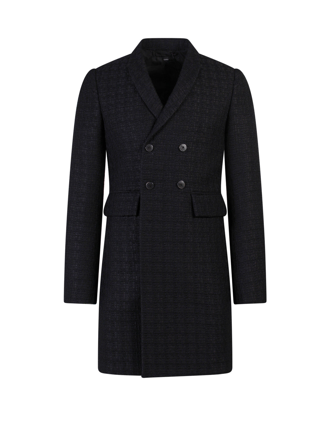 Wool blend tweed coat