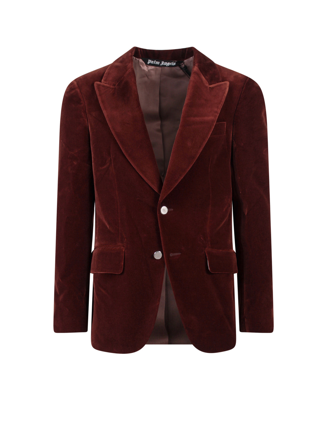 Velvet blazer with metal buttons