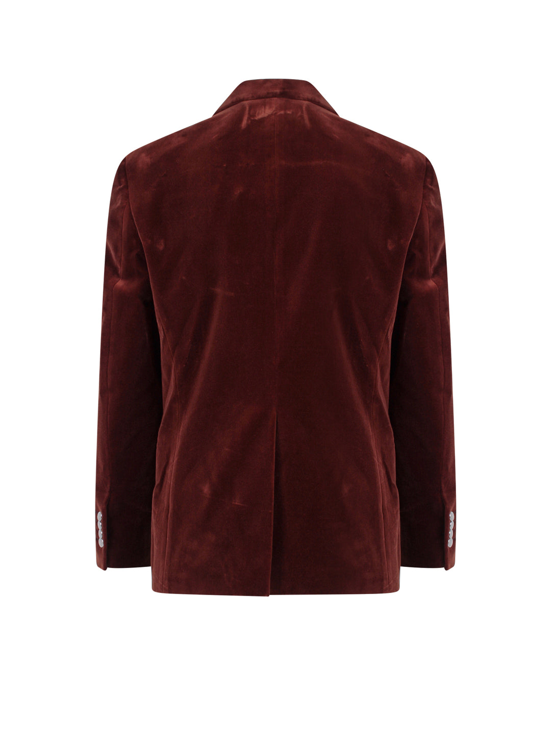 Velvet blazer with metal buttons