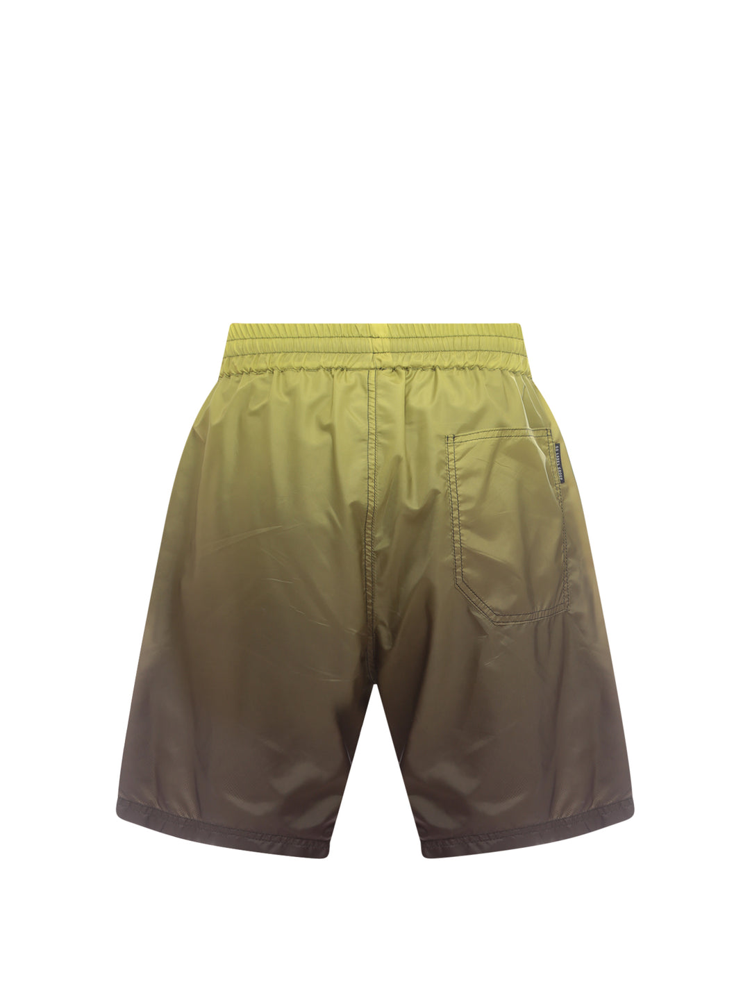 Nylon bermuda shorts with logo print