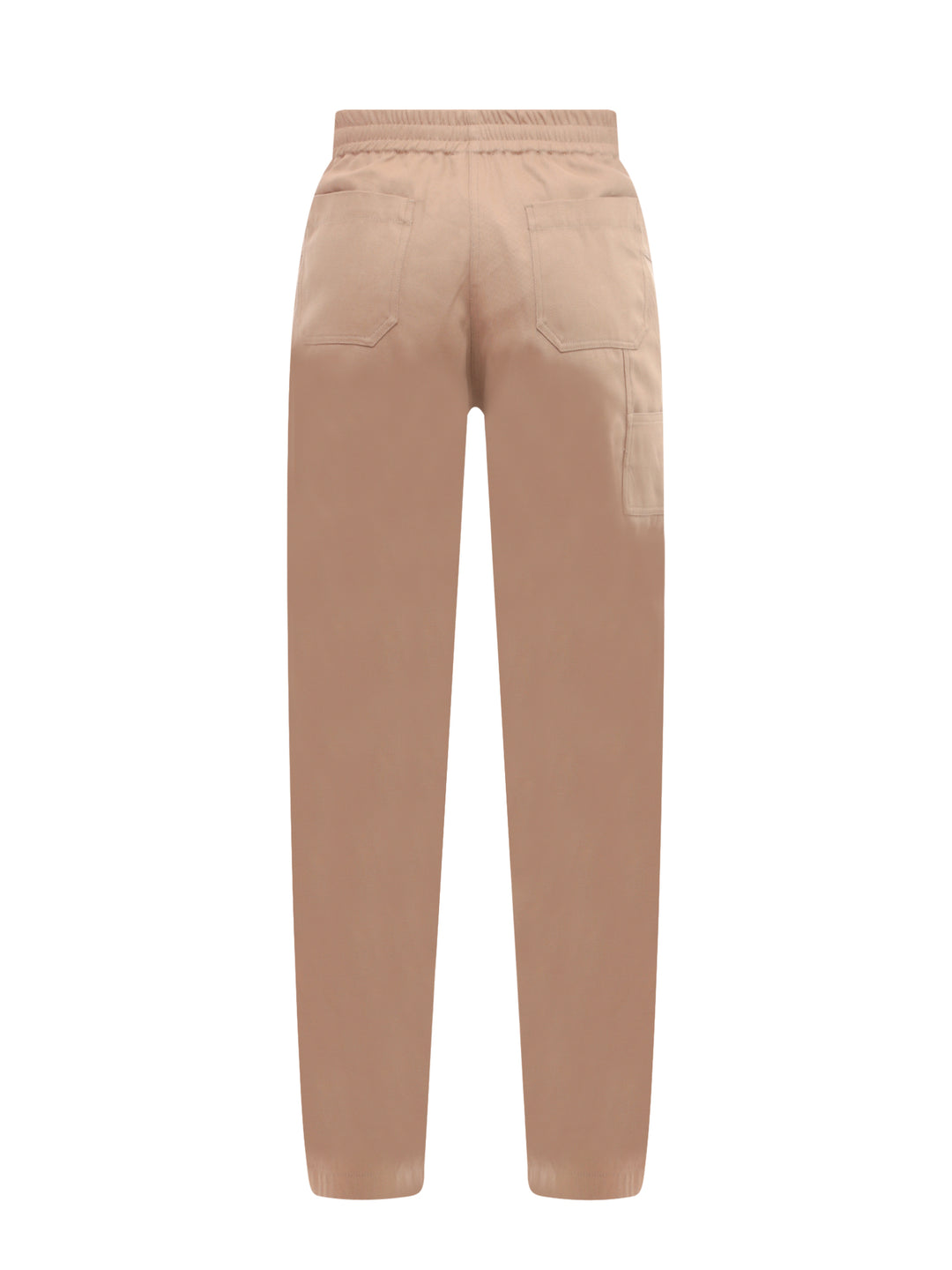 Cotton and wool trouser with elastic waistband