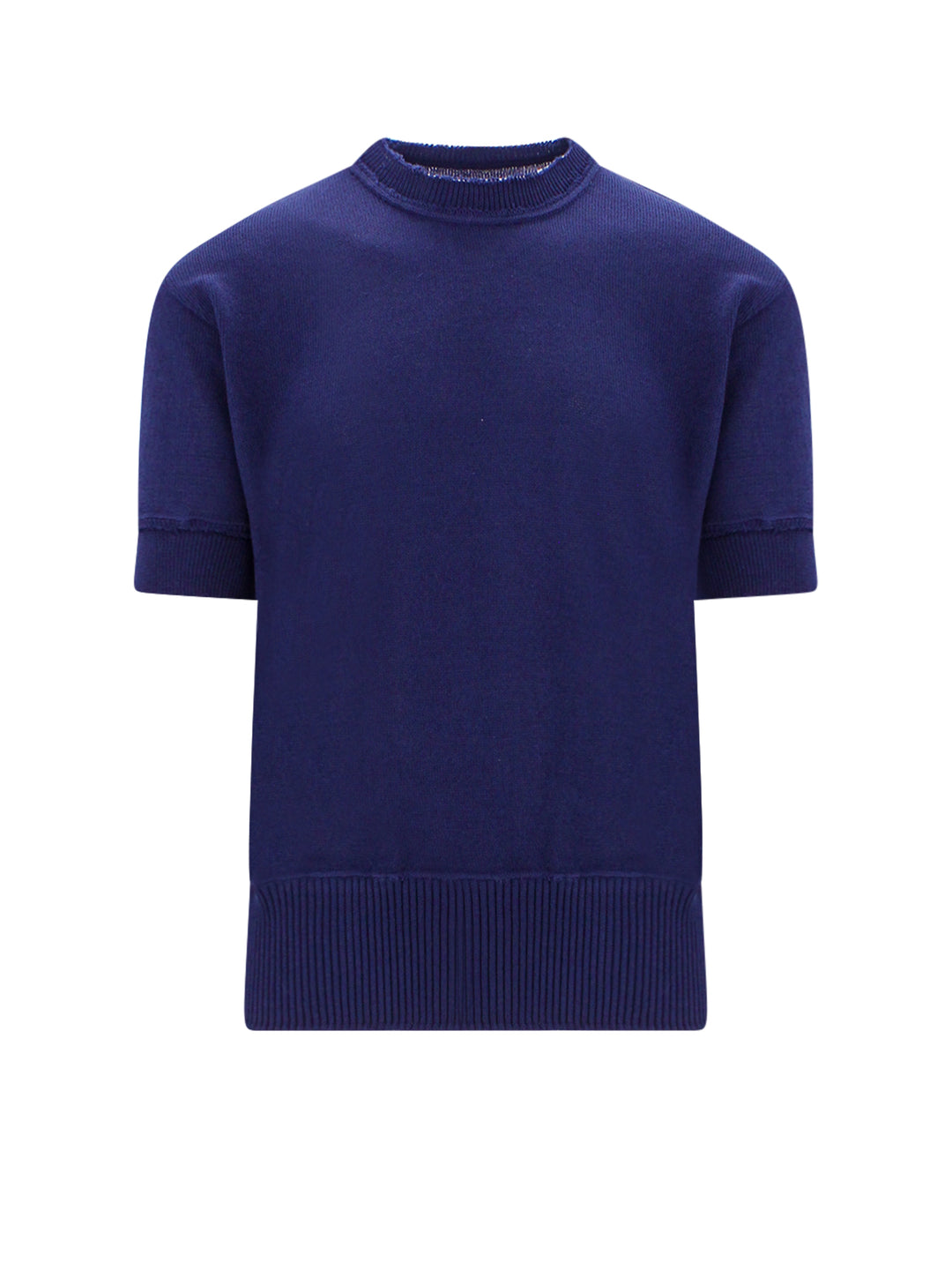 Wool blend t-shirt with iconic back stitching