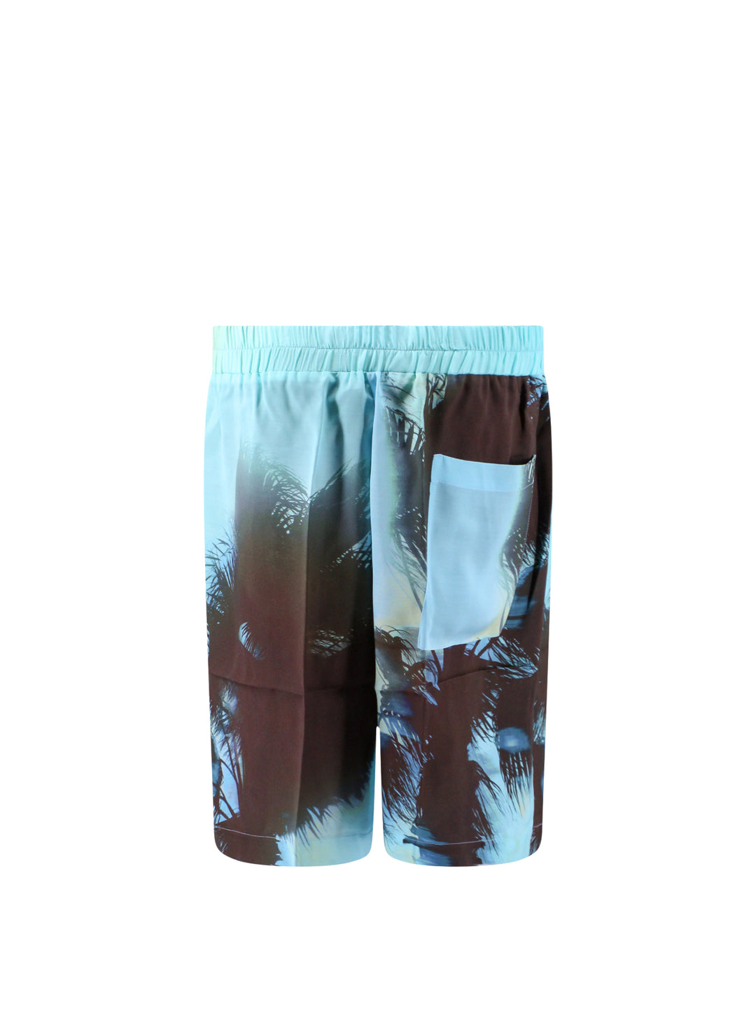 Viscose bermuda shorts with all-over print