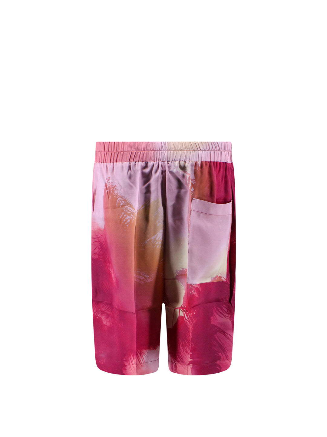 Viscose bermuda shorts with all-over print