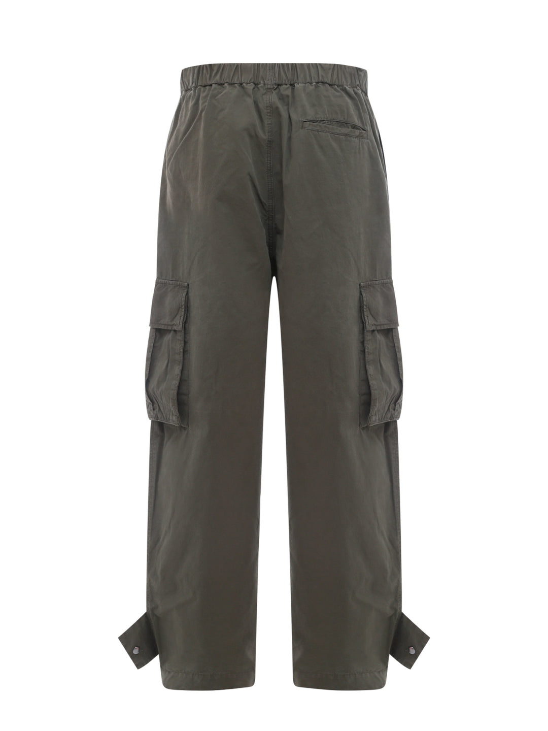 Cotton cargo trouser with elastic waistband