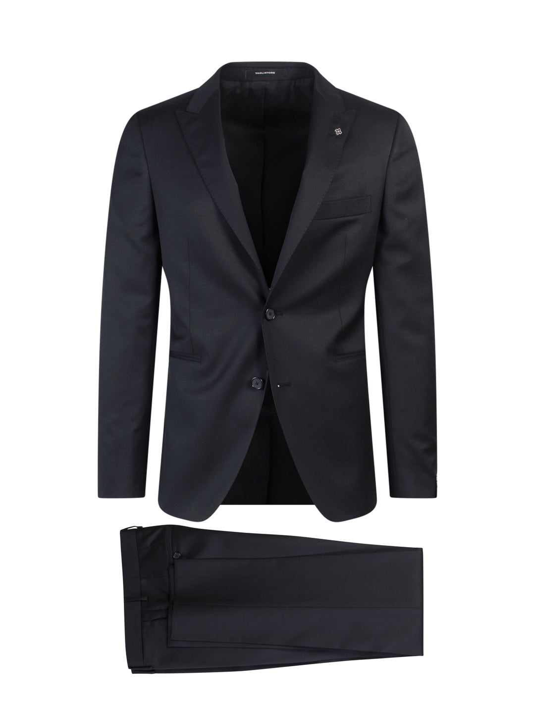 Virgin wool suit with iconic removable suit