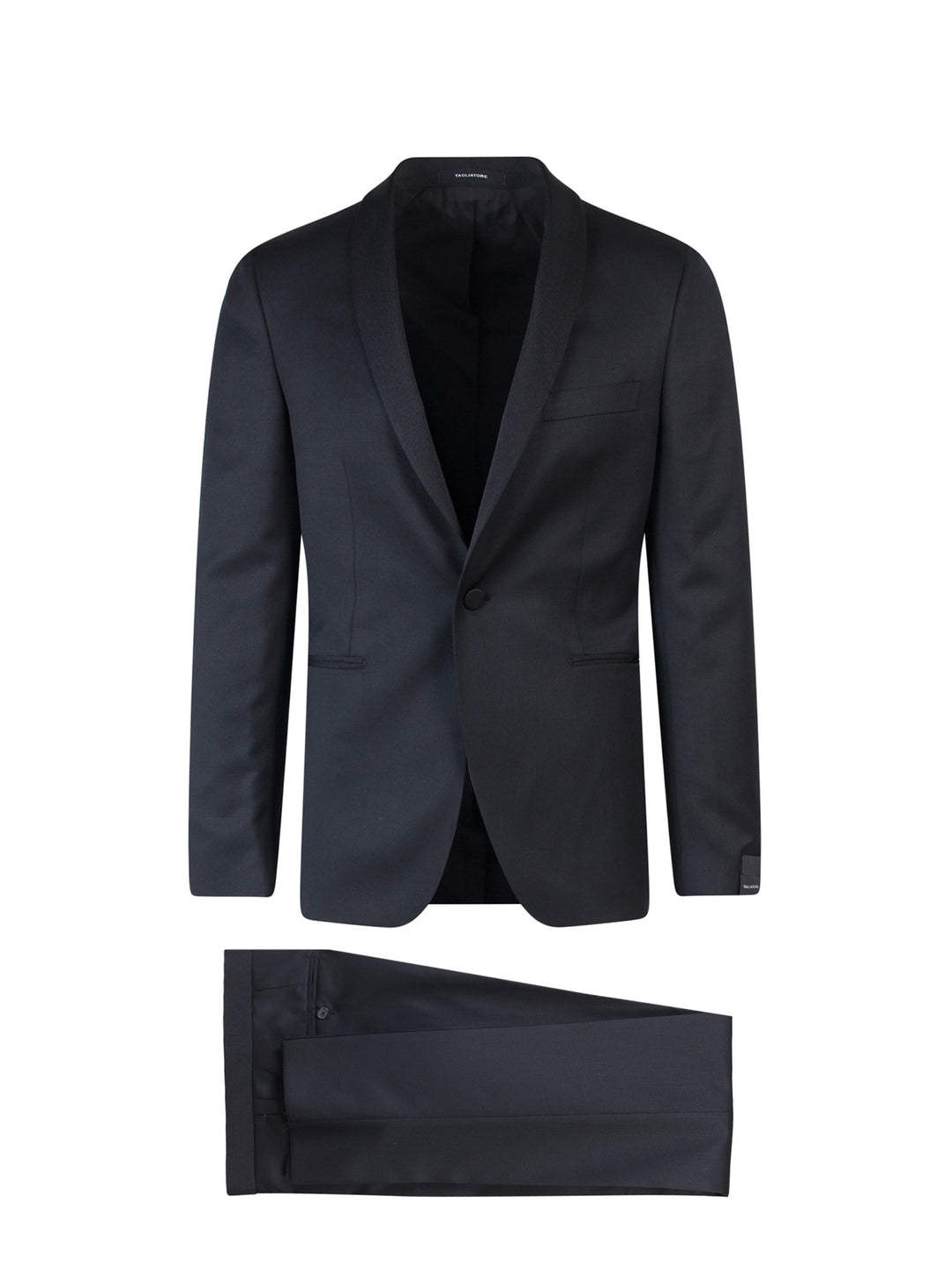 Virgin wool tuxedo with shawl lapel