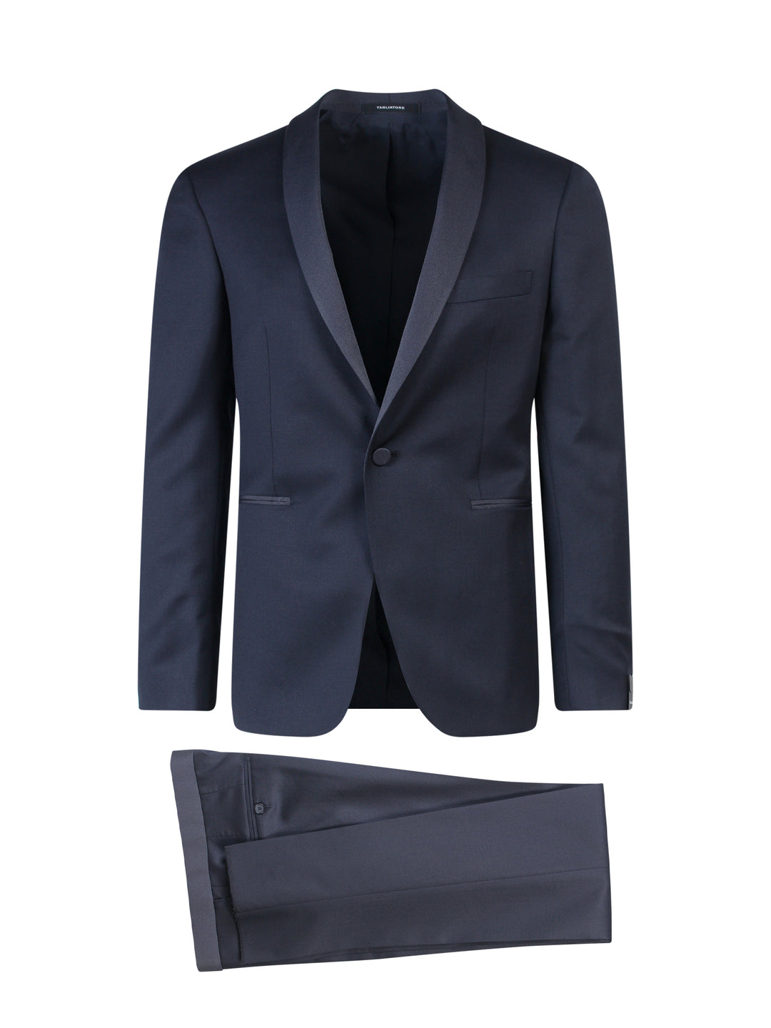 Virgin wool tuxedo with shawl lapel