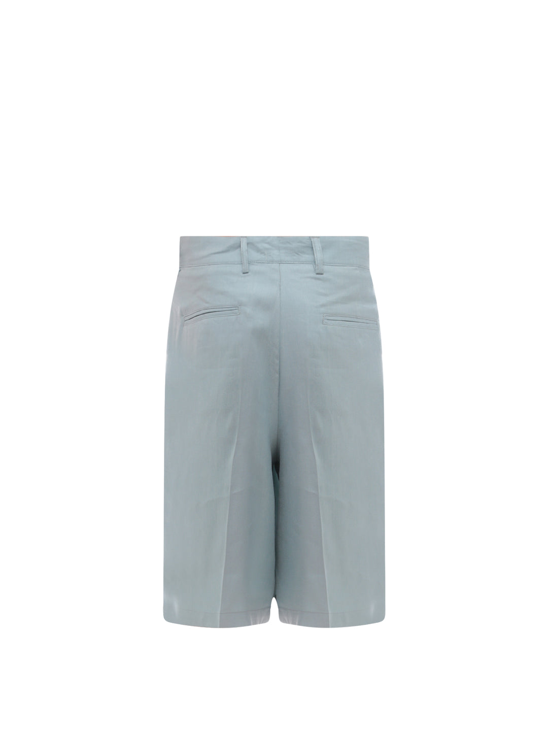 Linen and cotton bermuda shorts