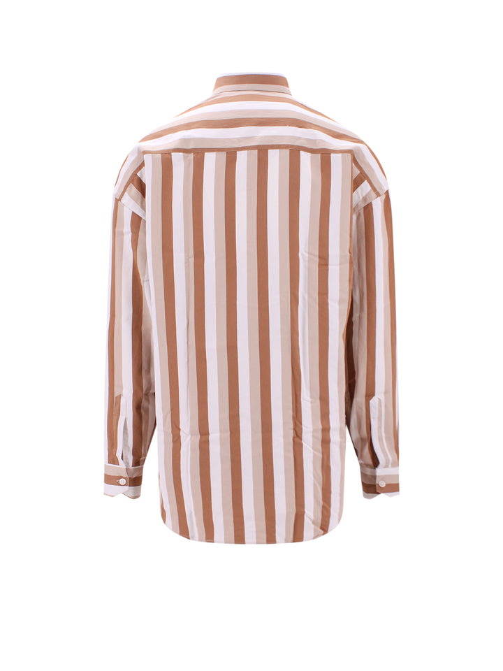 Viscose blend shirt with striped pattern