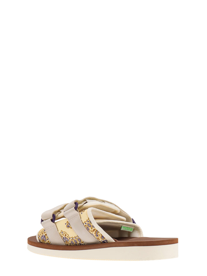 Nylon sandals with paisley motif