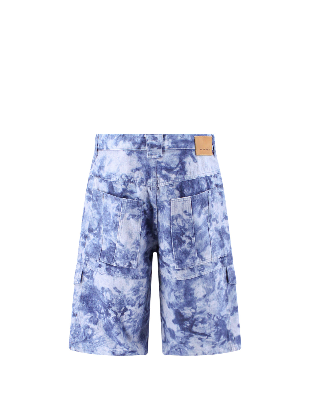 Cotton bermuda shorts with tie dye effect