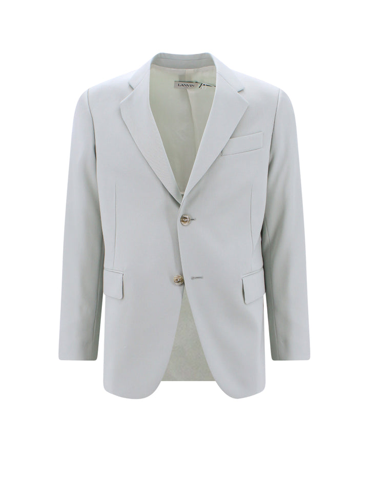 Single-breasted wool blazer