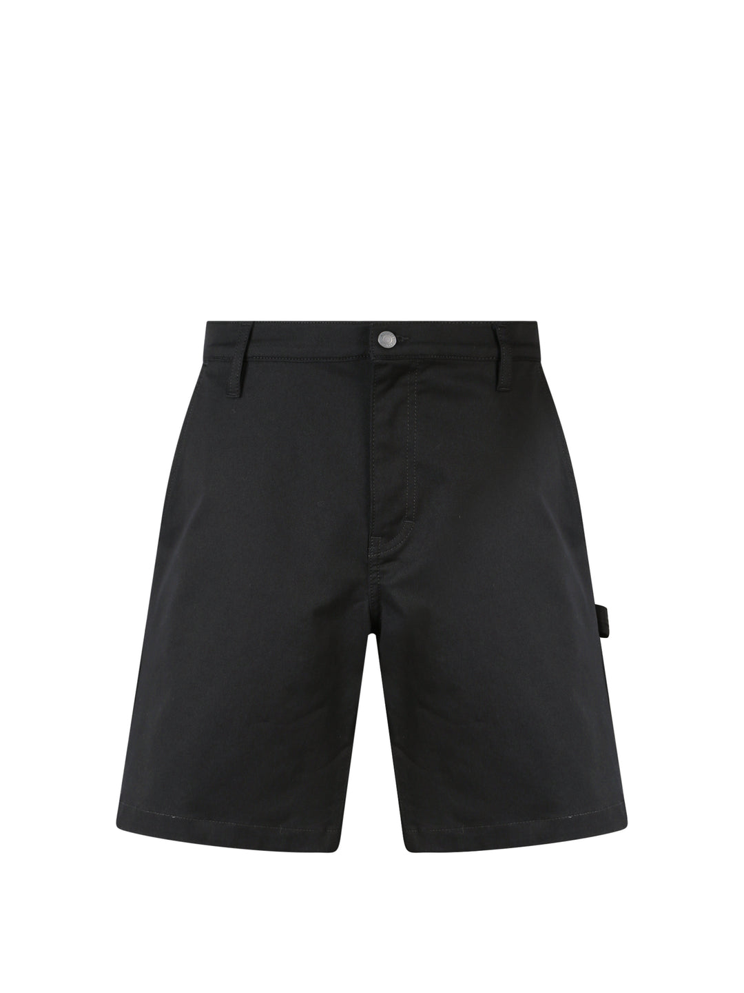 Cotton bermuda shorts with back logo patch