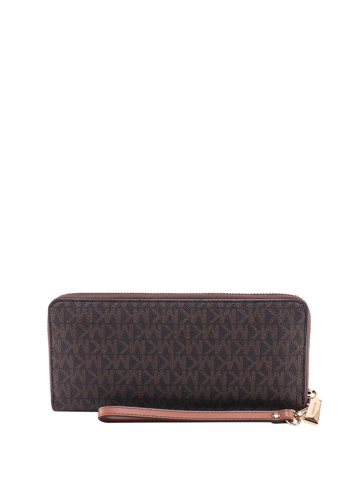 Coated canvas wallet with all-over monogram