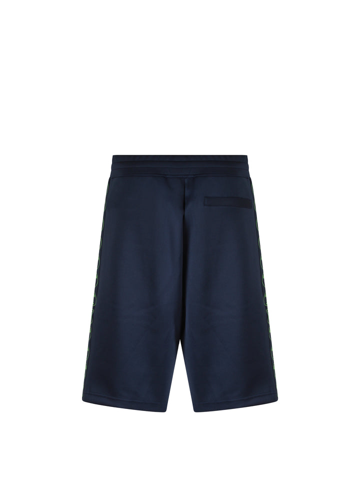 Jersey bermuda shorts with frontal logo