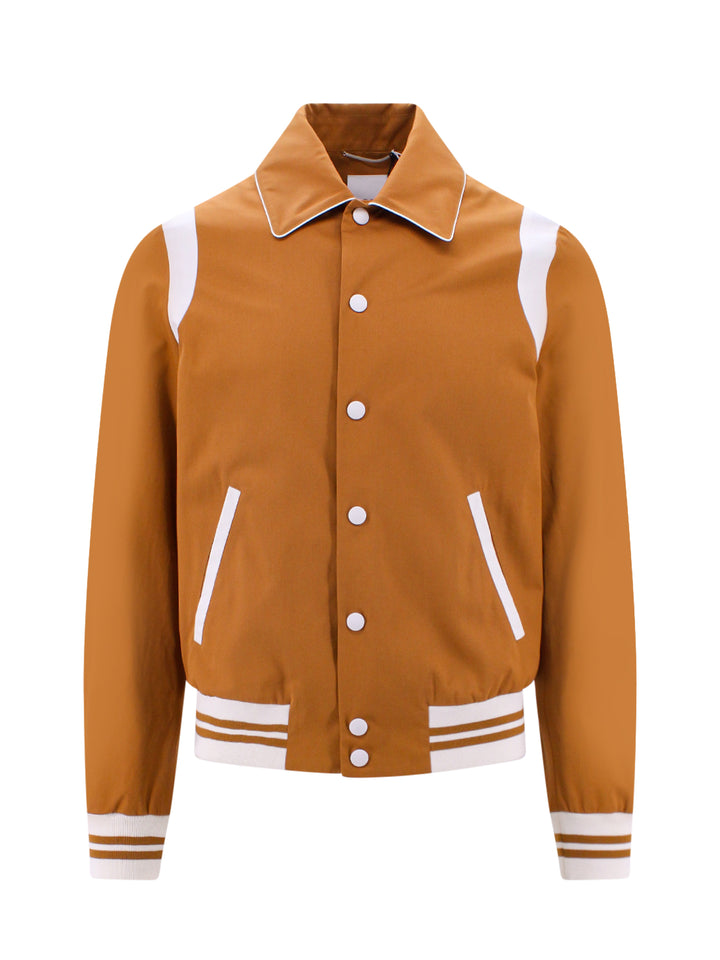 Cotton jacket with contrasting inserts