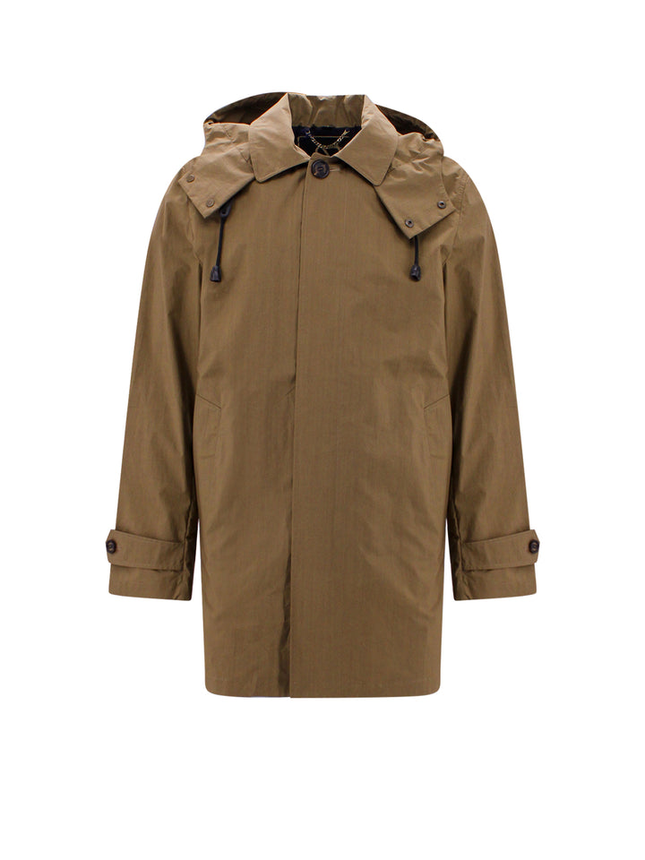 Hooded cotton raincoat