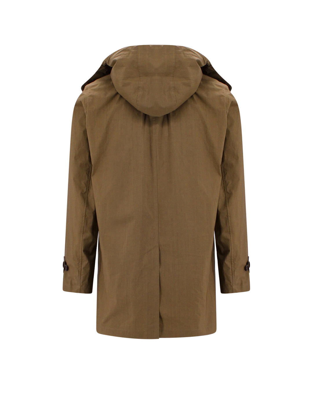 Hooded cotton raincoat