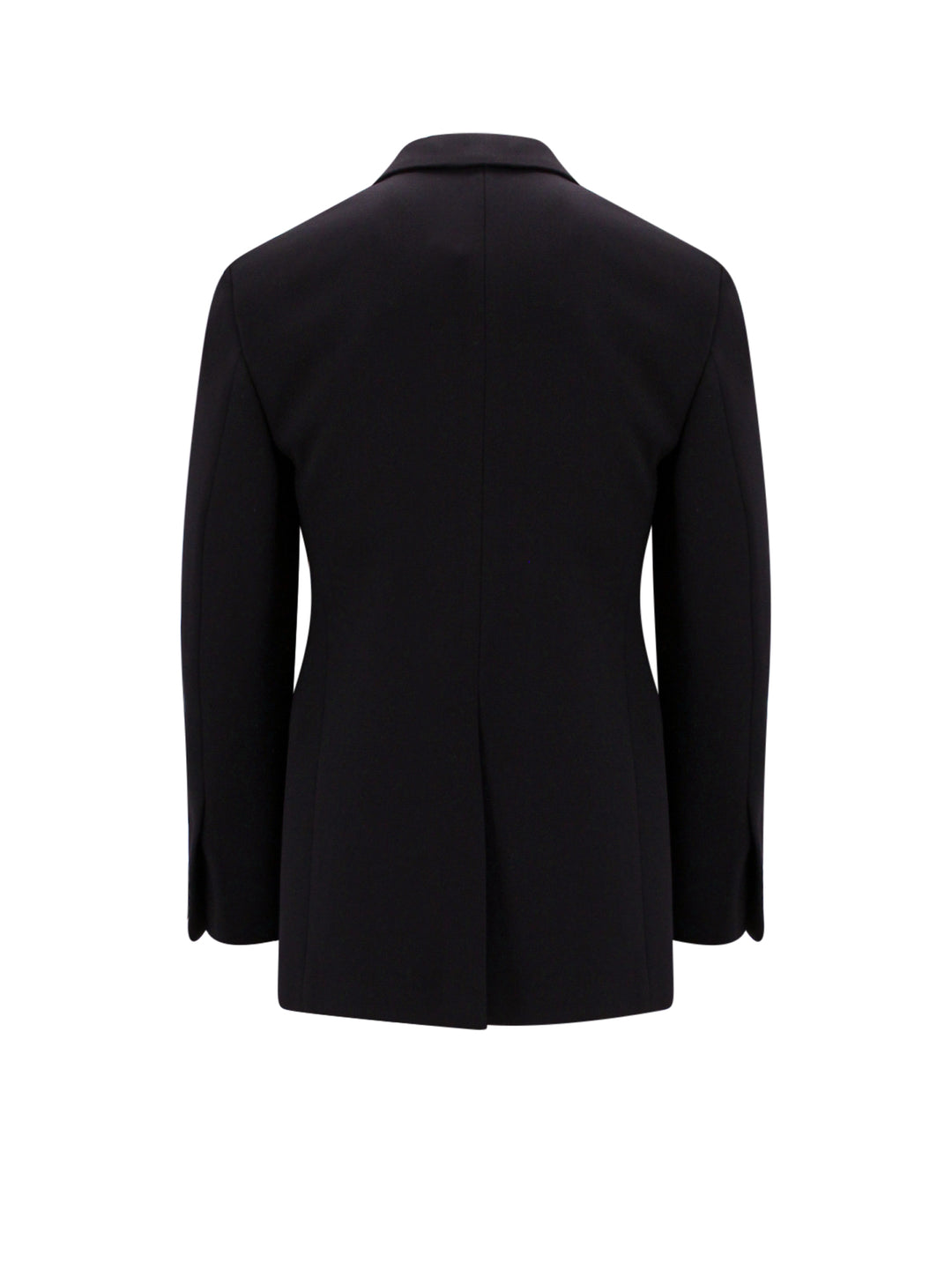 Wool blazer with satin profiles