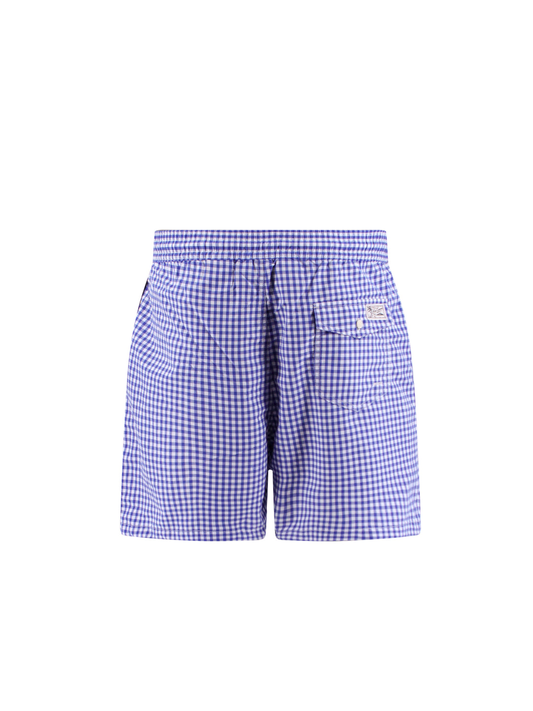 Swim trunks with Vichy print