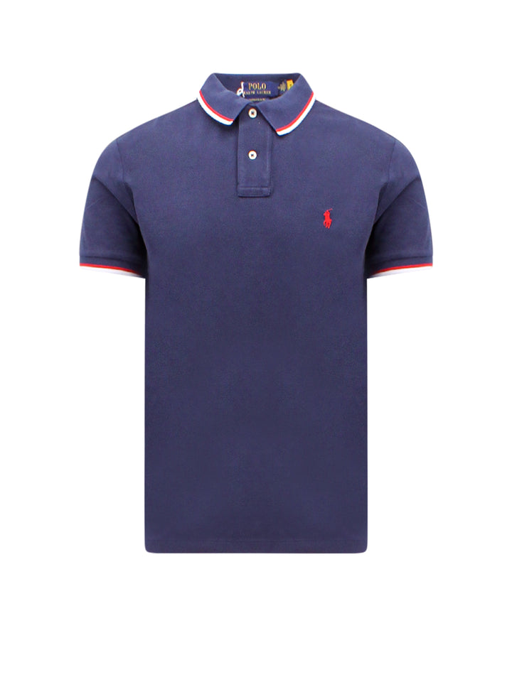 Cotton polo shirt with embroidered logo